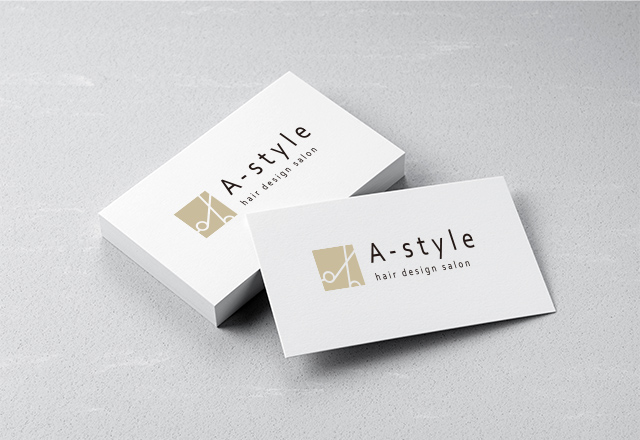 Hair & Make A-style ロゴ モックアップ